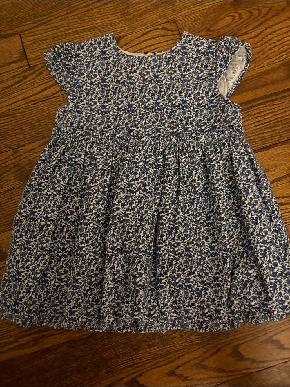 EPK liberty floral blue Corduroy baby dress